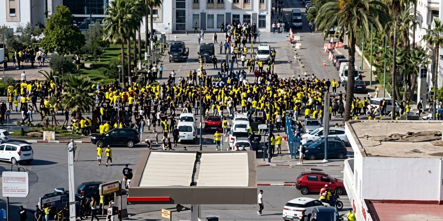 جماهير الماص تتحدى إغلاق الملاعب بفاس وتستعد للحاق بالملعب الشرفي بمكناس لتشجيع الماص ضد الرجاء
