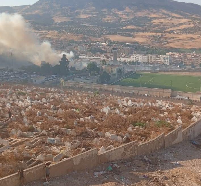 فاس..اندلاع حريق مفاجئ  بجزء  من مقبرة باب الفتوح