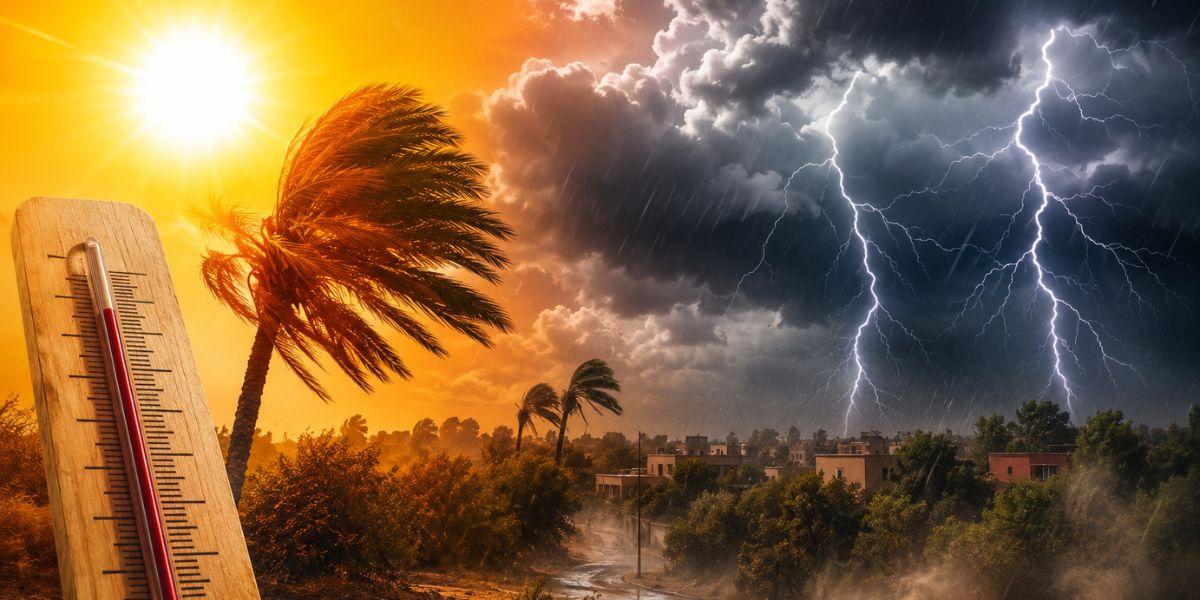 تقلبات جوية مرتقبة  عواصف رعدية بالمرتفعات وموجة حر تلامس 45 درجة بالمغرب